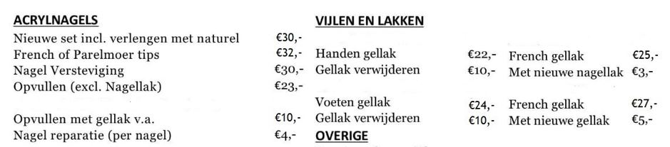 prijzenlijstlovenail